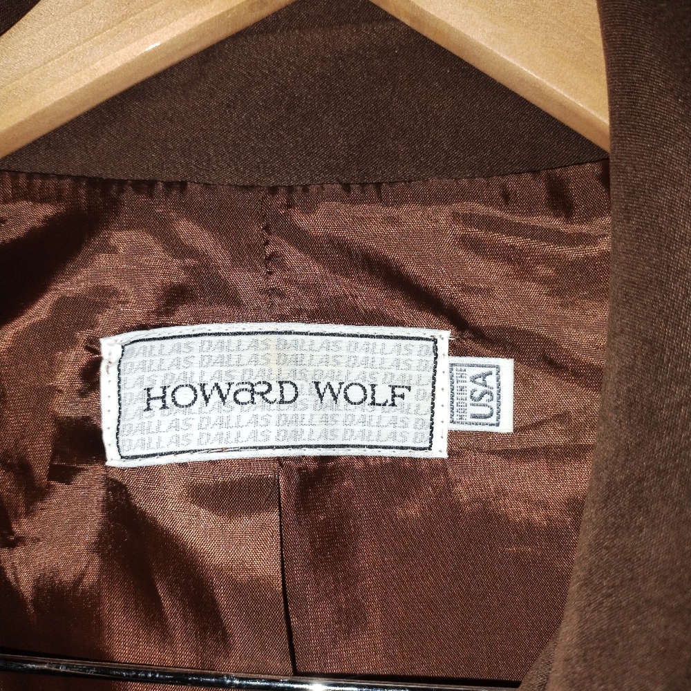 Elegant Brown Satin Blazer